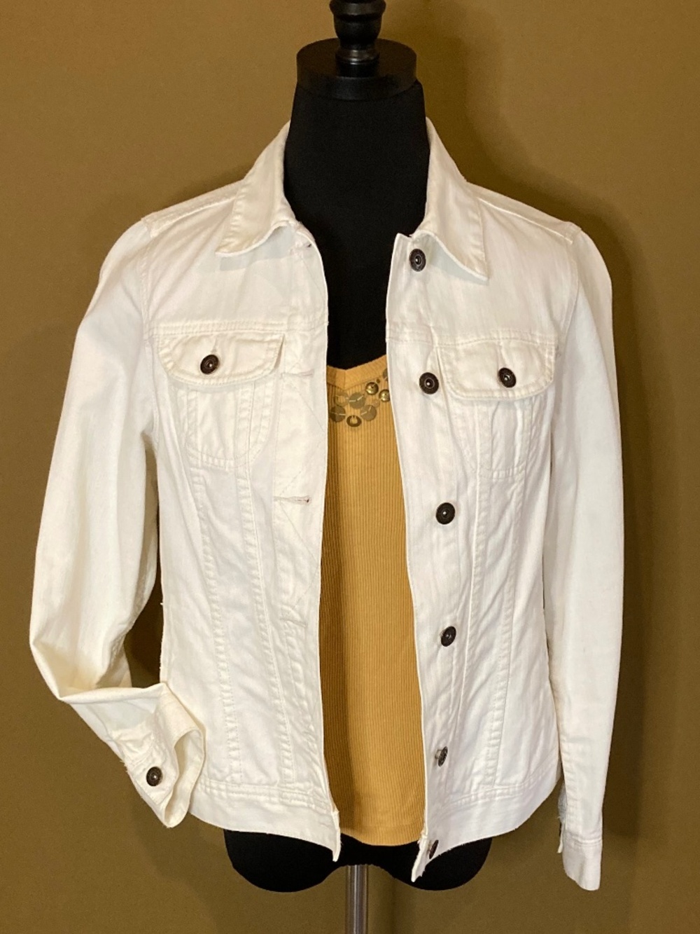 RUFF HEWN Jacket White Denim Size M - Picture 2 of 8